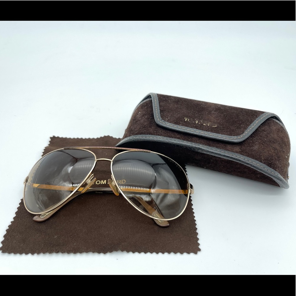 Tom Ford TF-35 772 Charles Gold Tone Brown